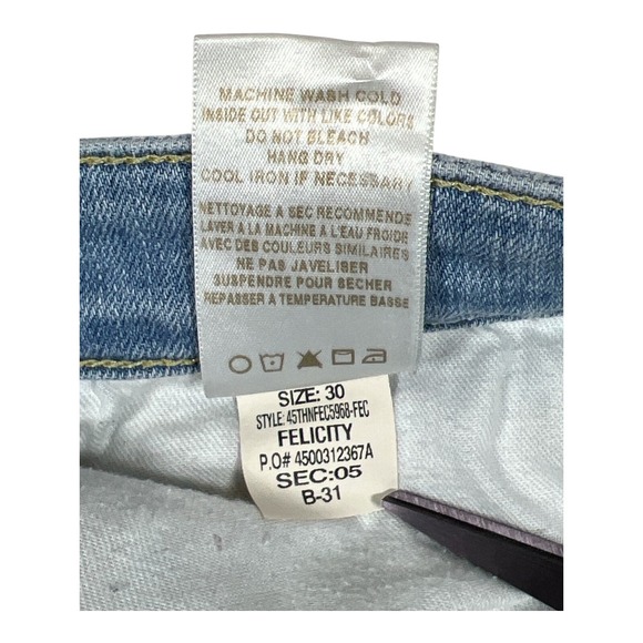 Joe's Jeans Felicity Skinny Ankle W30 Distressed Light Wash Stretch‎ Denim - Picture 6 of 9